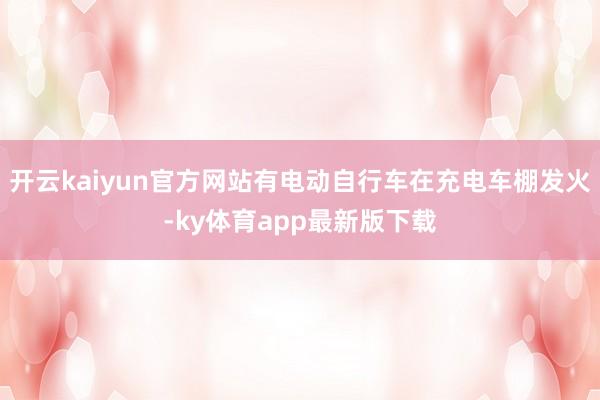 开云kaiyun官方网站有电动自行车在充电车棚发火-ky体育app最新版下载