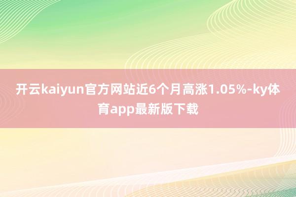 开云kaiyun官方网站近6个月高涨1.05%-ky体育app最新版下载