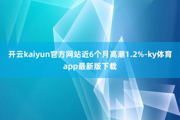 开云kaiyun官方网站近6个月高潮1.2%-ky体育app最新版下载